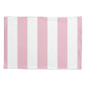 ピンクストライプ色のストライプ、パタストライプのーン 枕カバー (裏面)