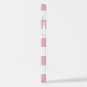 ピンクストライプ色のストライプ、パタストライプのーン iPhoneケース (左側面)