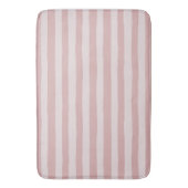 ピンクストライプ色のパターン2つの美しい色合いのピンク バスマット (正面縦)