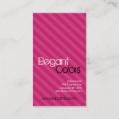 ピンクストライプ色のメイクアップアーティストパレット名刺 名刺 (裏面)