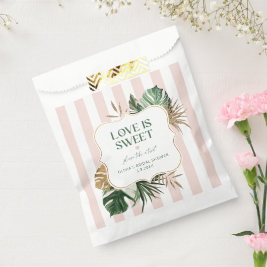 ピンクストライプ色のレトロな熱帯愛は甘い フェイバーバッグ (封をした状態)