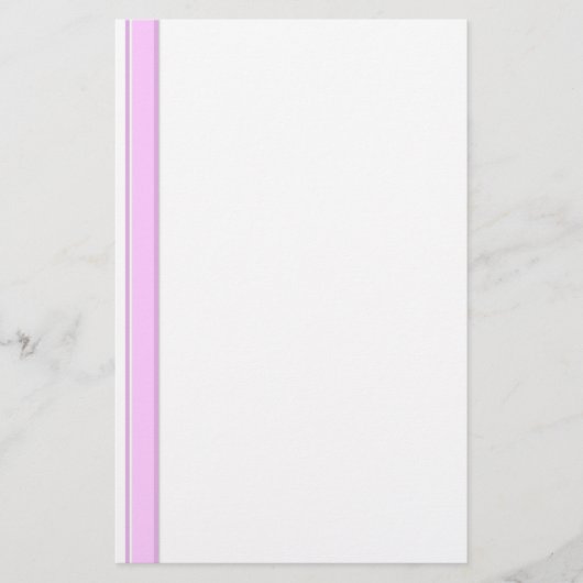 ピンクストライプ色の文房具（白） 便箋 (正面)