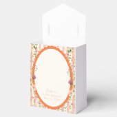 ピンクストライプ色の水の色の庭ベビーシャワー フェイバーボックス (オープン)