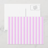 ピンクストライプ色の白 ポストカード (正面/裏面)