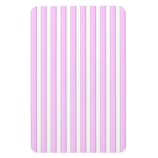 ピンクストライプ色の白 マグネット (縦)