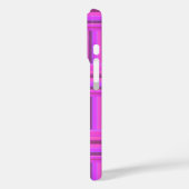 ピンクストライプ色の織りパターン Case-Mate iPhoneケース (裏面 / 左)