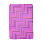 ピンクストライプ色の階段パターン バスマット (正面縦)