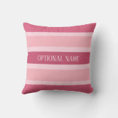ピンクストライプ色の クッション (裏面)