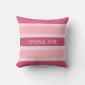 ピンクストライプ色の クッション (正面)
