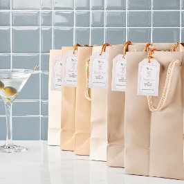 ピンクストライプ色のTini Oneは途中で感謝 ギフトタグ