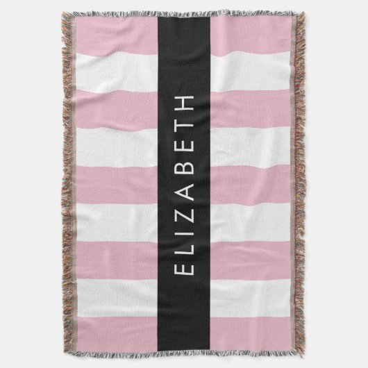 ピンクストライプ色ストライプの、パターン、線、名前 スローブランケット (正面縦)