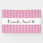 ピンクストライプ色ストライプの、パターン、線、甘い16 横断幕 (横)