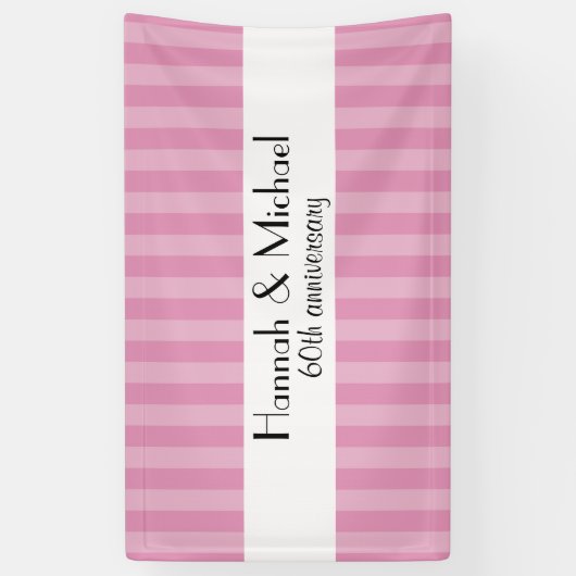 ピンクストライプ色ストライプの、パターン、線、記念日 横断幕 (縦)