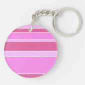 ピンクストライプ色 キーホルダー (裏面)