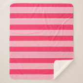 ピンクストライプ色 シェルパブランケット (正面)