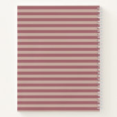 ピンクストライプ色 ノートブック (裏面)