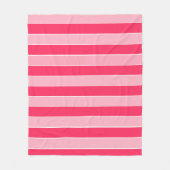 ピンクストライプ色 フリースブランケット (正面)