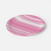 ピンクストライプ色 ペーパープレート (アングル)