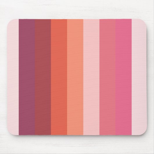 ピンクストライプ色 マウスパッド (正面)