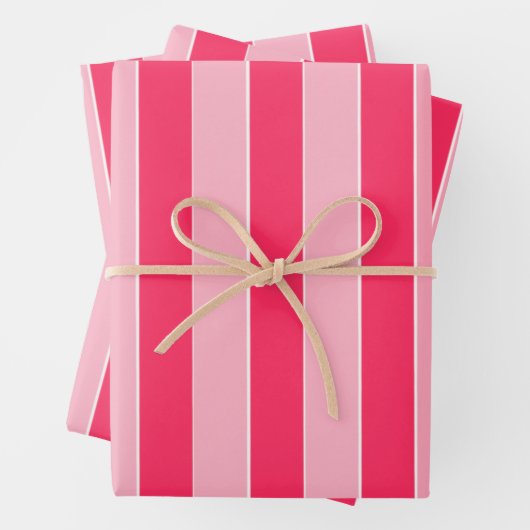 ピンクストライプ色 ラッピングペーパーシート (インサイチュ)