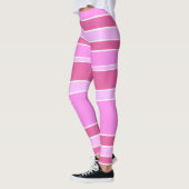 ピンクストライプ色 レギンス (左)