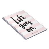 ピンクストライプ色 | 書道が続く ノートブック (右側)