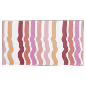 ピンクストライプ色 枕カバー (正面左)