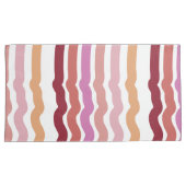 ピンクストライプ色 枕カバー (正面右)