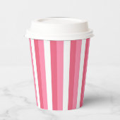 ピンクストライプ色 紙コップ (左)