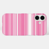 ピンクストライプ色 Case-Mate iPhoneケース (裏面 (横))