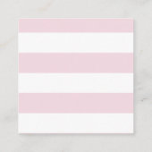 ピンクストライプ金ゴールド赤ちゃんシャワーおむつラッフルリクエスト エンクロージャーカード (裏面)