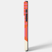 ピンクストライプ、オレンジ、クリームの三角形 Case-Mate iPhoneケース (裏面 / 左)