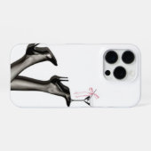 ピンクストライプ カクテルデザイン iPhoneケース (裏面横)