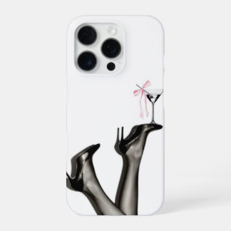 ピンクストライプ カクテルデザイン iPhone 16 PROケース