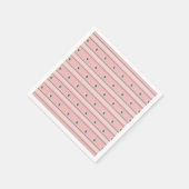 ピンクストライプ ナプキン スタンダードカクテルナプキン (角)