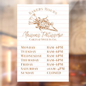 ピンクストライプ フラワー パイピングバッグ ベーカリー店舗営業時間 ウィンドウサイン (シート2)