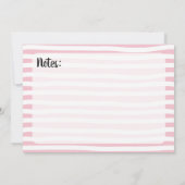 ピンクストライプ ブライダルシャワー レシピカード (裏面)