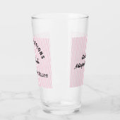 ピンクストライプ 卒業おめでとう 470ml タンブラーグラス (左)