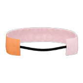 ピンクストライプ、白、オレンジ色のモノグラムの アスレチックヘッドバンド (裏面)