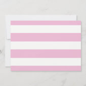 ピンクストライプ&金ゴールドランジェリーシャワーブライダル招待状 招待状 (裏面)