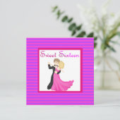 ピンクストライプSWEET SIXTEEN踊り対 招待状 (スタンド正面)