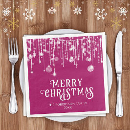 ピンクストリングライツクリスマスパーティー