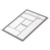 ピンクストリーマー抽象デザインデイリープランナー ノートパッド (アングル)