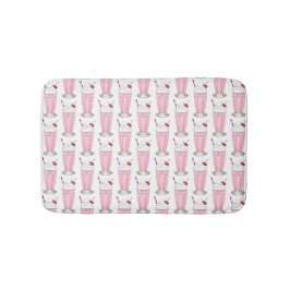 ピンクストロベリーアイスクリームショップミルクシェイクデザート バスマット