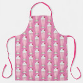 ピンクストロベリーアイスクリームソーダミルクシェイク エプロン (正面)