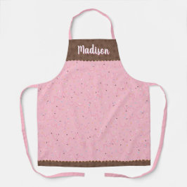 ピンクストロベリーアイスクリーム エプロン