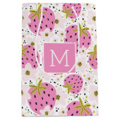 ピンクストロベリーカスタムズモノグラム抱き枕 ミディアムペーパーバッグ (正面)