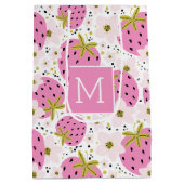 ピンクストロベリーカスタムズモノグラム抱き枕 ミディアムペーパーバッグ (裏面)