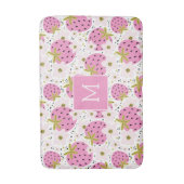 ピンクストロベリーカスタムズモノグラム バスマット (正面縦)