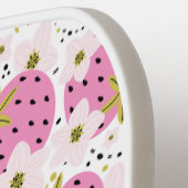 ピンクストロベリーカスタムズモノグラム ピックルボールラケット (左詳細)